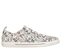 Skechers Women's BOBS B Cute 2.0 - Glam Kitty Sneaker in White, Size 6.5 | Textile/Metal, Vegan, Machine Washable
