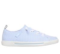 Skechers Women's BOBS B Cute 2.0 - Sea Stripes Sneaker in Blue, Size 5.5 | Textile/Metal, Vegan, Machine Washable