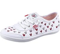 Skechers Women's Bobs B Cute Love Brigade Sneaker, White Multi Canvas, 6 UK