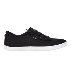 Skechers Women's BOBS B Cute Sneaker in Black, Size 6 | Textile/Metal, Vegan, Machine Washable