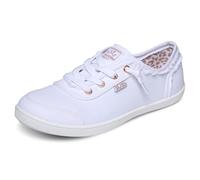 Skechers Women's Bobs B Cute Trainers, White White Canvas Wht, 2.5 UK