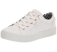 SKECHERS Womens Bobs Extra Cute Canvas Trainers White 4