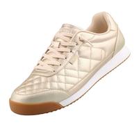 Skechers Women's Bobs Billie Wild Comfort Sneaker, Gold Pu, 8 UK