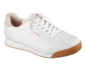 Skechers Women's Bobs Billie Wild Comfort Sneaker, White Pu, 3.5 UK