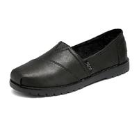 Skechers Women's Bobs Chill Lugs Urban Spell Loafer, Black/Black, 10 W US