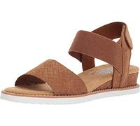 Skechers Women's BOBS Desert Kiss Flat Sandal, Chesnut, 6.5 M US