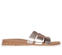 Skechers Women's BOBS Desert Kiss Low - Peak Look Sandals in Rosegold, Size 7 | Synthetic/Textile, Vegan, Machine Washable
