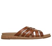Skechers Women's BOBS Desert Kiss Low - Sunny Strolls Sandals in Chestnut, Size 6 | Synthetic/Textile, Vegan, Machine Washable