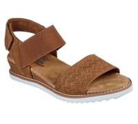 Skechers Women's BOBS Desert Kiss Sandals in Chestnut, Size 6 Wide | Textile