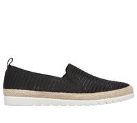 Skechers Women's BOBS Flexpadrille 3.0 - Pastel Sky Slip-On Shoes in Black | Textile, Vegan, Machine Washable