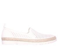 Skechers Women's BOBS Flexpadrille 3.0 - Sparkling Sky Slip-On Shoes in Off White, Size 6 | Textile, Vegan, Machine Washable