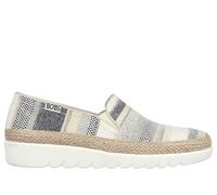 Skechers Women's BOBS Flexpadrille HI - Serene Heights Slip-On Shoes in Navy Blue, Size 6.5 | Textile, Vegan, Machine Washable