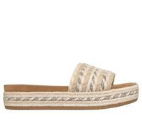 Skechers Women's BOBS Misty Kiss - Island Peace Sandals in Natural, Size 7 | Textile/Glass, Vegan