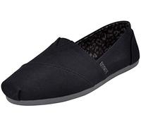 Skechers Women's Bobs Plush - Peace and Love Ballet Flat, Black, 6 UK