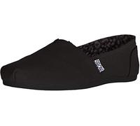 Skechers Women's Bobs Plush-Peace & Love Ballet Flat, Black, 3 UK