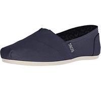 Skechers Women's BOBS Plush-Peace & Love Flats, NVY-Navy, 11