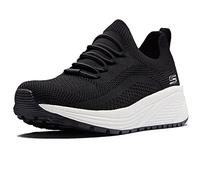 Skechers Women's BOBS Sport Sparrow 2.0 - Allegiance Crew Sneaker in Black, Size 3.5 | Textile/Synthetic, Vegan, Machine Washable