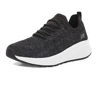 Skechers Women's Bobs Sparrow 2.0 Wind Chime Trainers, Black Heather Engineered Knit, 3.5 UK