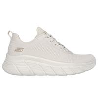 Skechers Women's BOBS Sport B Flex Hi - Flying HI Sneaker in Off White, Size 3.5 | Textile/Synthetic, Vegan, Machine Washable