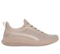 Skechers Women's BOBS Sport Geo - New Aesthetics Sneaker in Tan, Size 5 | Textile/Synthetic, Vegan, Machine Washable