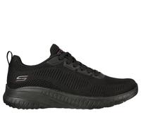 Skechers Women's BOBS Sport Squad Chaos - Face Off Sneaker in Black, Size 3.5 | Textile/Synthetic, Vegan, Machine Washable
