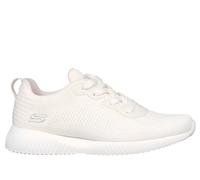 Skechers Women's BOBS Sport Squad - Tough Talk Sneaker in White, Size 3 | Textile/Synthetic, Machine Washable