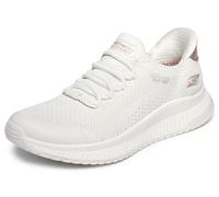 Skechers Women's Bobs Squad 4 Dire Step Sneaker, Off White Engineered Knit, 4.5 UK