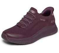 Skechers Women's Bobs Squad 4 Dire Step Trainers, Burgundy Engineered Knit, 6 UK