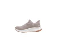 Skechers Women's Bobs Squad 4 Staple Look Slip-in Trainers, Taupe Mesh, 8 UK