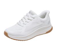 Skechers Slip-On Sneakers Bobs Squad 4 Staple Look – Women's White Mesh, Synthetic/Textile, EU 36