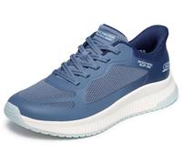 Skechers Women's Bobs Squad 4 Staple Look Slip-On Sneakers, Blue-Multi Mesh, 7 UK