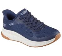 Women's Skechers BOBS SQUAD 4 - STAPLE LOOK Womens Trainers Navy/Grey/Pink - Size: 6.5