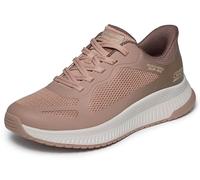 Skechers Women's Bobs Squad 4 Staple Look Trainers, Brown Hot Melt Mesh Multi Trim, 7 UK