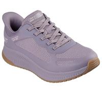 Skechers Women's Bobs Squad 4 Staple Look Slip-On Sneakers, Purple Mesh, 4 UK