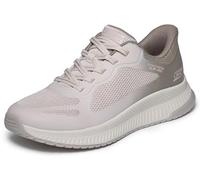 Skechers Women's Bobs Squad 4 Staple Look Trainers, Taupe Multi Mesh, 4 UK