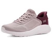 Skechers Women's Bobs Squad Chaos Current Muse Slip-in Trainers, Light Mauve Textile, 3.5 UK