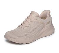 Skechers Women's Bobs Squad Chaos Current Muse Slip-in Trainers, Natural Textile, 7 UK