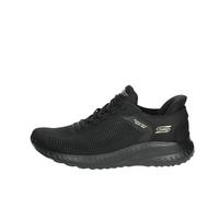 Skechers Women's BOBS Squad Chaos Current Muse Sneaker, Black, 4 UK