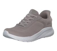 Skechers Women's Bobs Squad Chaos Current Muse Sneaker, Taupe, 8 UK