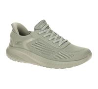 Skechers Women's Slip-ins: BOBS Sport Squad Chaos Sneaker in Olive, Size 4 | Textile/Synthetic, Vegan, Machine Washable