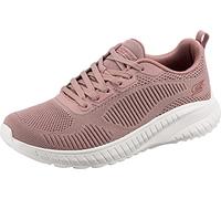 Skechers Women's BOBS Squad Chaos FACE Off Sneaker, Blush Engineered Knit, 4.5 UK