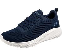 Skechers Women's Bobs Squad Chaos Face Off Sneaker, Navy Engineered Knit, 5 UK