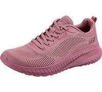 Skechers Women's Bobs Squad Chaos Face Off Sneaker, Raspberry Engineered Knit, 6.5 UK