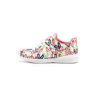 Skechers Women's Bobs Squad Starry Love Sneaker, White and Multi Engineered Knit, 6 UK