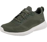 Skechers Women's Bobs Squad Tough Talk Sneaker, Dark Green Engineered Knit, 9 UK