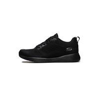 Skechers Women's Bobs Squad Tough Talk Sneakers, Black Engineered Knit Trim, 4 UK