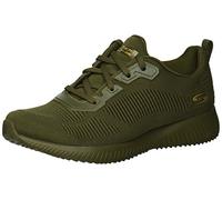 Skechers Women's Bobs Squad Tough Talk Sneakers, Olive Engineered Knit, 4 UK