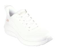 Skechers Womens Bobs Squad Waves Still Wading 117483-Wht White Lace Up Shoes