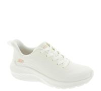 Skechers Womens Bobs Squad Waves Still Wading 117483-Wht White Lace Up Shoes UK 8