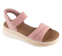 Skechers Women's BOBS SUN RAY Sandals, Rose Textile, 6.5 UK | Slip-ins, Heel Pillow, Plush Foam, Machine Washable, Vegan, Padded Canvas Upper